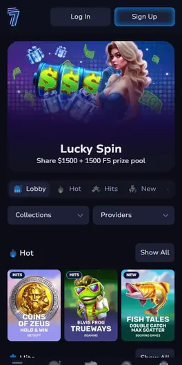 7Bit Casino mobile lobby