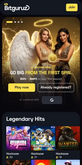 Bitguruz mobile lobby