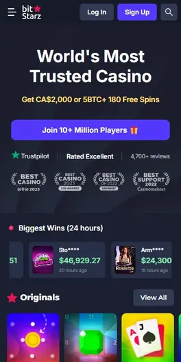 BitStarz mobile lobby