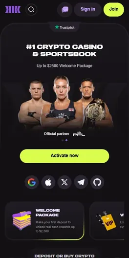 Cloudbet mobile lobby
