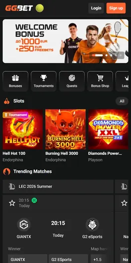 GG.BET mobile lobby