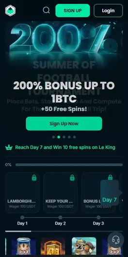 Mega Dice mobile lobby