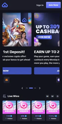 RooStake mobile lobby